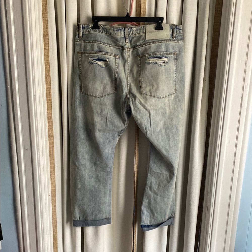 One Teaspoon Blue Relaxed Distressed Jeans - Picture 4 of 4